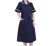 Skywear Ladies Healthcare Tunic Dress - Nurses Uniform Workwear for Women - Medical, Beauty, Dental, Therapist & Carers - Navy, Size 14