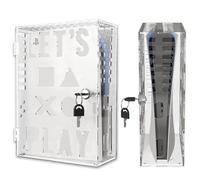 Skywin Clear Acrylic PS5 LocK Box, PS5 Game Case, PS5 Case, Secure and Protect Public Gaming Consoles, Compatible with Playstation, PS5 Slim, PS5 Pro