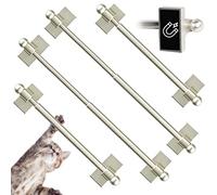 Skywin Magnetic Towel Holder for Refrigerator (Adjustable Classic 4 Pack, Silver)
