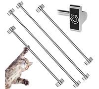 Skywin Magnetic Towel Holder for Refrigerator (Adjustable Modern 4 Pack, Silver)