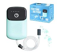 Skywin Portable Aerator for Fish, USB Rechargeable Live Bait Aerator 18-32H Battery, Keeps Bait Alive Anywhere, Quiet Aquarium Water Pump for Buckets, Coolers, Aquariums, Salt & Freshwater (Blue)