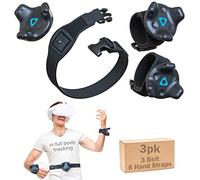 Skywin Vive Tracker Straps for HTC Vive, 3.0, 2.0, and Ultimate Trackers (3 Waist Belt + 6 Hand Straps), Secure and Comfortable Full Body Tracking (Trackers Not Included)