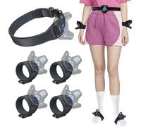 Skywin VR Tracker Straps for HTC, Vive, Quest 2, Black, Adjustable Tracker Straps, VR Full Body Tracking, Tracking in Virtual Reality- 1 Waist Belt, 2 Feet, 2 Hand, 2 Leg Bundle