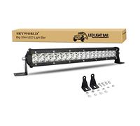 SKYWORLD 15 Inch Slim Light Bar 108W Spot Beam LED Driving Lights, Dual Row Work Light Fog Lamp Waterproof for 4x4 SUV ATV Truck Car Boat, 6000K White