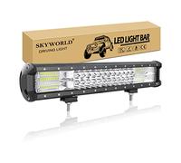 SKYWORLD 18 inch 252W LED Work Light Bar, Tri Row 12V 24V Offroad Bar Lamp Driving Fog Lights Waterproof for 4x4 Car Trucks Tractor ATV SUV Vehicle Boat, Spot Flood Combo Beam, 6000K White