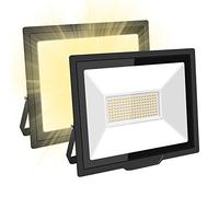SKYWORLD 2 Pack 100W LED Flood Lights Outdoor, 10000LM 4000K Daylight Warm White, IP66 Waterproof Security Lights for Garden, Yard, Stadium, Playground, Driveway, Backyard