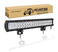 SKYWORLD 20 inch 126W LED Work Light Bar, Spot Flood Combo Beam 12V 24V Offroad Driving Lights Fog Lamp for 4x4 Truck Car ATV SUV Vehicle Boat Lighting, Waterproof 6000K White