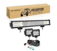 SKYWORLD 20 inch 288W LED Light Bar Triple Rows Offroad Driving Lights 2x36W Work Light Bar 12v 24v Truck ATV 4WD with Wire Kit