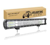 SKYWORLD 20 inch 288W LED Work Light Bar, Tri Row 12V 24V Offroad Bar Lamp Driving Fog Lights Waterproof for 4x4 Car Trucks Tractor ATV SUV Vehicle Boat, Spot Flood Combo Beam, 6000K White