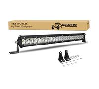 SKYWORLD 20 Inch Slim Light Bar 144W Spot Beam LED Driving Lights, Dual Row Work Light Fog Lamp Waterproof for 4x4 SUV ATV Truck Car Boat, 6000K White