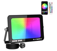SKYWORLD 200W RGB LED Floodlight, Smart RGB Flood Lights with Plug