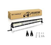 SKYWORLD 20inch 180W LED Light Bar Dual Row 7D Spot Flood Combo Beam Work Lights Bar 6000K Offroad Driving Lamp for Jeep Truck Car ATV 1PCS SUV 4X4 4WD Truck 1PCS