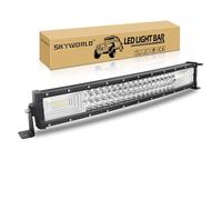 SKYWORLD 22-Inch 7D 270W LED Light Bar, Curved Flood/Spot Combo Beam, Triple Row Waterproof Driving Light for Trucks, Cars, Boats, ATVs, UTVs, Off-Road Vehicles - 6000K, 1PCS