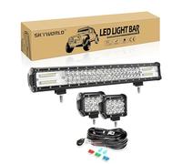 SKYWORLD 23-Inch 324W LED Light Bar, Triple Row Off-Road Driving Lights, 2x36W Work Light Bar, 12V/24V with Wiring Kit for Trucks, ATV, 4WD Vehicles