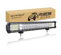SKYWORLD 23 inch 324W LED Work Light Bar, Tri Row 12V 24V Offroad Bar Lamp Driving Fog Lights Waterproof for 4x4 Car Trucks Tractor ATV SUV Vehicle Boat, Spot Flood Combo Beam, 6000K White