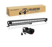SKYWORLD 23 Inch 60W LED Light Bar with DT Connector, 3000Lumens Spot Beam Driving Light Single Row Led Light Bars for Trucks SUV Boat ATV UTV Off Road Light,12/24V,with Wire