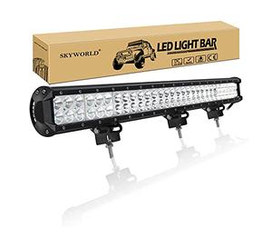 SKYWORLD 28 inch 180W LED Work Light Bar, Spot Flood Combo Beam 12V 24V Offroad Driving Lights Fog Lamp for 4x4 Truck Car ATV SUV Vehicle Boat Lighting, Waterproof 6000K White