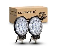SKYWORLD 4 inch 42W Round LED Work Light Spot Light Ultra-Thin Offroad Work Light Driving Lamp Spotlight for 4x4 Car 4WD Boat SUV ATV Truck Tractor Motorcycle 12V 24V