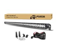 SKYWORLD 49 inch 240W Super Slim Single Row Led Light Bar Spot Offroad Driving Fog Lamp with Wiring Harness Kit for 4x4 10WD ATV UTV SUV Truck Bumper Front Grill Air Inlet Led Work Lights