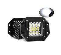 SKYWORLD 5 inch 42W Flush Mount LED Light Pods, Backup Reverse Driving Lights 12V 24V for 4x4 Car Trucks Tractor SUV ATV UTV Golf Cart, Spot Flood Combo Beam, 6000K White Fog Lamp
