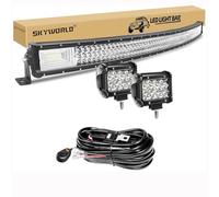SKYWORLD 52-Inch 675W 7D Off-Road LED Light Bar, 12V/24V 2x36W Spot Beam Work Light with Wiring Kit for Jeep, Truck, SUV, ATV, 4x4, Boats & Cars