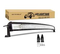 SKYWORLD 52 inch 675W Curved LED Work Light Bar, Tri Row 12V 24V Offroad Bar Lamp Driving Fog Lights Waterproof for 4x4 Car Off Road Trucks SUV UTE Vehicles, Flood Spot Combo Beam, 6000K White