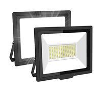 SKYWORLD 75W LED Flood Light Outdoor, 7500LM Work Light Daylight Cool White Security Lights 5000K Floodlights IP66 Waterproof for Garden Yard Lawn Playground Stadium 2 Pack
