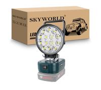 SKYWORLD Cordless LED Work Light for Bosch 18V/20V Battery, 4 inch 42W 4200LM Portable LED Flood Lights for Outdoor Low Voltage Camping Lighting, Workshop, Garage, Jobsite (No Battery)