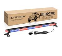 SKYWORLD LED Strobe Flashing Light Bar, 38 inch 78 Leds 12V 24V LED Rooftop Magnetic Emergency Hazard Warning Beacon Safety Lights for Car Construction Vehicles Tow Plow Trucks Pickup (Red + Blue)