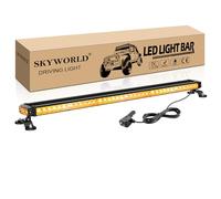 SKYWORLD LED Strobe Flashing Light Bar, 38 inch 78 Leds 12V 24V LED Rooftop Magnetic Emergency Hazard Warning Beacon Safety Lights for Car Construction Vehicles Tow Plow Trucks Pickup (Amber)