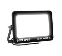 SKYWORLD Outdoor Flood LED Work Light, 50W 5000 Lumens Floodlight | IP66 Waterproof, 6000K Daylight White Security Lights for Garden Yard Lawn Basketball Football Court Patio Landscape, No Plug