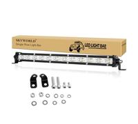 SKYWORLD Single Row LED Light Bar 13 inch 60W Spot Beam 12V 24V Slim Offroad Driving Fog Lights Work Lamp for 4x4 Truck Car ATV SUV Vehicle Boat Lighting, Waterproof 6000K White