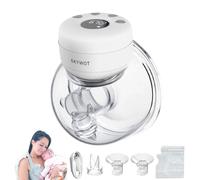 SKYWOT S21 Breast Pump Electrical Hands Free,Portable Wearable Hands Free Breast Pump Wireless for Breastfeeding,2 Modes & 9 Levels Wearable Pump,21/24/27mm Flange,1 Pack