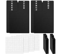 Skyygemm 100 Pcs CD and DVD Dividers with Tabs 5 x 5.5 Inch Compact Black Comic Book Disc Dividers Vinyl CD Storage File Guides Polypropylene Plastic Organizer with Letter Alphabet Label Stickers