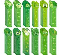 Skyygemm 120 Pcs Mental Health Awareness Bookmarks Ruler Bulk Gifts Green Positive Psychology Affirmations Therapy Inspirational Spiritual Gifts Mental Health Month Events Book Markers for Students