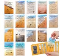Skyygemm 160 Pcs Footprints in the Sand Prayer Card Religious Bible Verse Pocket Wallet Card Bulk Christian Postcards Inspirational Christian Bookmarks Gift for Church Prayer Sunday School Party Favor
