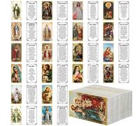 Skyygemm 240 Pcs Assorted Holy Cards with Catholic Saints and Prayers Catholic Saints Set Holy Prayer Card for Women, Men, Mother, Father, Godmother Gifts from Godson Goddaughter