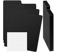 Skyygemm 26 Pcs CD and DVD Dividers with Tabs 5 x 5.5 Inch Compact Black Comic Book Disc Dividers Vinyl CD Storage File Guides Polypropylene Plastic Organizer with Letter Alphabet Label Stickers