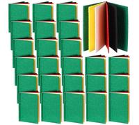 Skyygemm 48 Pcs Felt Wordless Book Plan of Salvation Interactive Book Gospel Tracts Green Black Red White Yellow 5 Color Jesus Booklet Bible Salvation Spiritual Christian Tool for Ministering Tool