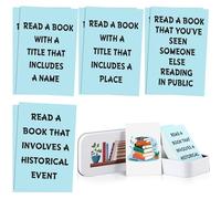 Skyygemm 48 Pcs Tbr Card Bookish Gift to Be Read List for Book Lover Tbr List with Iron Box Bookmark Accessory Choose Your Next Book for Reading Club Bookworm Student Teacher Gift