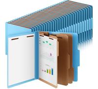 Skyygemm 72 Pcs Classification Folders Letter Size, 3 Divider Pressboard File Folder Bulk, 3. 5 Inch Expansion, 2 Prongs Fastener, Back to School Heavy Duty File Organizer Student, Teacher(Blue)