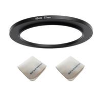 SKYZHENG 62mm Lens to 77mm Camera Lens Adapter 62mm to 77mm Step Up Ring Adapter Ring for All Brands of UV ND CPL, with Premium Lens Wiping Cloth 2 Pack (62mm-77mm)
