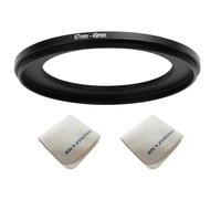SKYZHENG 67mm Lens to 49mm Camera Lens Adapter 67mm to 49mm Step Down Ring Adapter Ring for All Brands of UV ND CPL, with Premium Lens Wiping Cloth 2 Pack(67mm-49mm)