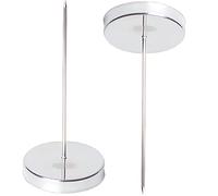 Skyzone 2-Pack Receipt Spikes, Metal Paper Spike Holder with Round Base, Suitable for Restaurant Kitchen Hotel Office
