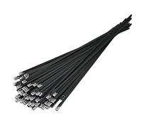 Skyzone 30 Pcs Stainless Steel Cable Ties - Heavy Duty Black Metal Ties with 200 lbs Tensile Strength for Exhaust Pipes, Garden, Pipes (4.6 x 300mm)