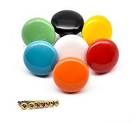 Skyzone 7 Pieces Colorful Drawer Knobs for Children's Wardrobes Bedroom,Ceramic Cabinet Knobs Round Cute Cupboard Knobs Furniture Decorative Draw Handles Wardrobe Door Pull Handle