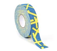 Skyzone Hockey Stick Tape,Sports Ice Hockey Grip Tape Anti Slip Cloth Ice Hockey Tape for Badminton Grip,Ping pong Racket,Skipping Rope,Golf Pole,Tennis Squash Racquet 2.5cm*25m (Blue Yellow)