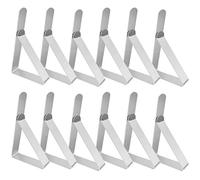 Skyzone Table Cloth Clips,12PCS Stainless Steel Adjustable Tablecloth Clips Table Silver Cloth Cover Clamps Table Cloth Holders for Party Picnics Marquees and Weddings Restaurant Picnic Tables