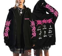 SKZ Album STAR Hoodie Jacket Felix Hyunjin Bangchan Lee Know Zippered Sweatershirts Jacket, Black 11, M