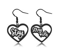 SKZ Earrings Stray Kids Fan Merch Stay Stray Kids (S-t-ay Black)